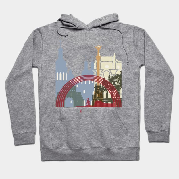 Kiev skyline poster Hoodie by PaulrommerArt